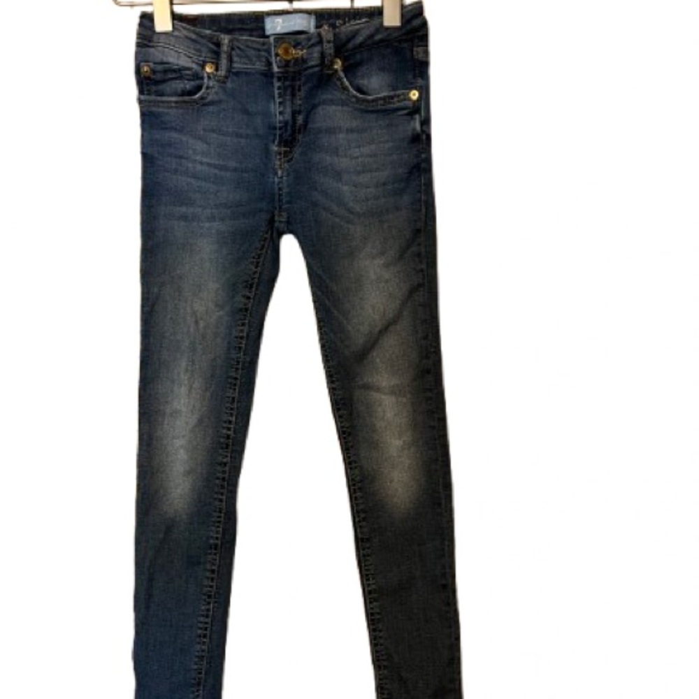 7 For All Mankind Blue Skinny Jeans with Vintage Appeal